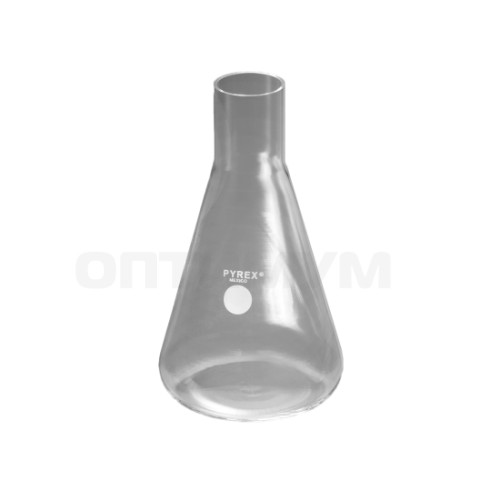 Колба качалочная, 2000 мл, стекло Pyrex, плоское дно, 1 шт, Pyrex (Corning)