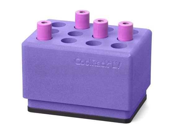 Штатив CoolRack LV, для пробирок 12x13 мм или 16 мм, 12 мест, с изолирующим модулем, фиолетовый, Corning (BioCision)
