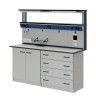 Стол лабораторный ЛАБ-PRO 180.65.90 на опорных тумбах, рабочая поверхность - LAMINAT
