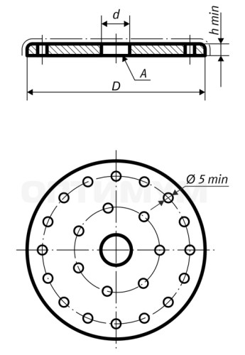 Вставка для эксикатора (исполнение 2) 230 мм