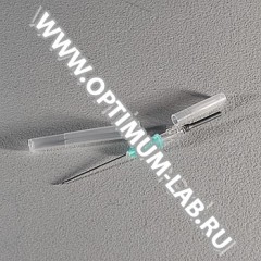 Игла двусторонняя с камерой визуализации 21G, 0,8*38 мм, зеленая, IMPROVACUTER, Greetmed