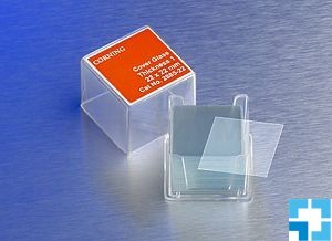 Стекло покровное, квадратное, 18 х 18 мм, 0.17-0.25 мм, 100шт/уп, 10 уп/кор., Pyrex (Corning)