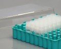 Штатив для хранения криопробирок 0,5 мл с внутренней резьбой, 100 мест, с крышкой, синий, Nest