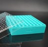 Штатив для хранения криопробирок 0,5 мл, 81 место, с крышкой, синий, Nest