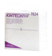 Салфетки протирочные Kimtech Pure, для чистых помещений, листовые, 35 шт., 1 слой, белые, Kimberly-Clark