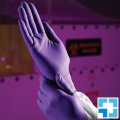 Перчатки нитриловые, длина 25 см, толщина 0,15/0,12/0,09, рельефная поверхность пальцев Nitrile-Xtra, фиолетовый (арт. 90629уп), Kimberly-Clark