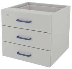 Тумба навесная металлическая с 3 ящиками ЛАБ-PRO ТНМЯ3 50.50.45