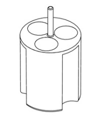 Адаптер для 3×50 мл каждый, коническое дно, к ротору S500-4 (максимально 12×50 мл), Hanil, Корея