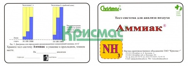 Тест-система «Аммиак», 20 анализов, воздух