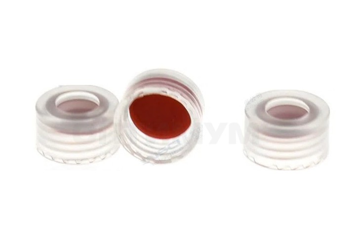 Крышка прозрачная, 11 мм с септой Red PTFE/W hite Silicone/ Red PTFE, толщина 1 мм, 100 шт./уп., ALWSCI Technologies